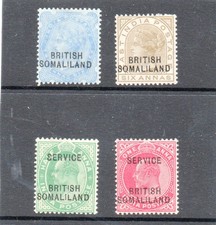 Somaliland Protectorate 1903 SG 18,19, O6 & O7 mint CV £20