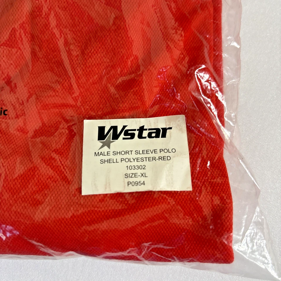 Shell Polo Shirt Size XL New Red Short Sleeve V Power Employee Uniform - Image 3 of 4