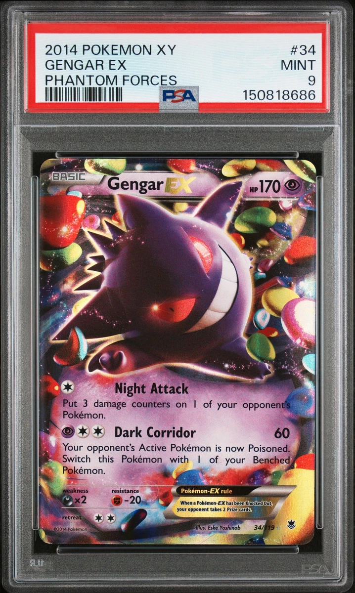 耿鬼神奇宝贝TCG 专业体育认证器(PSA) 9 级个人集换卡牌游戏| eBay