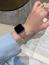 Genuine Leather Band Compatible for Apple Watch   Slim Elegant and Stylish Women