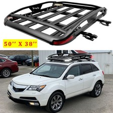 Roof Rack Luggage Cargo Basket Cross Bars W Led Light For Acura Mdx 2007-2013