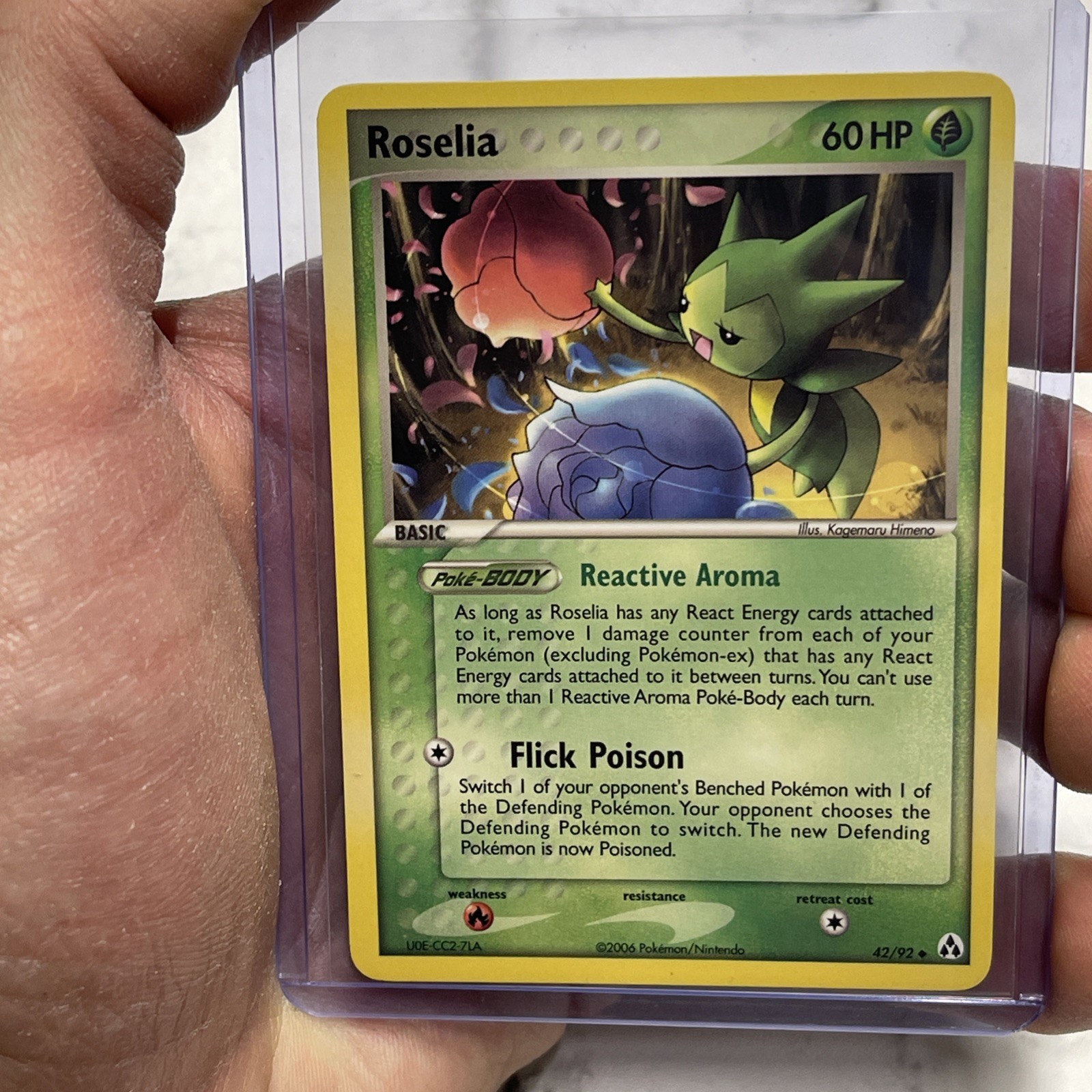 Pokémon Roselia 42/92 EX Legend Maker Uncommon Pokemon Card 2006 Nintendo TCG NM