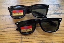 lot of 2 VINTAGE 1990s Foster Grant / Winston Black Framed Sunglasses Wayfarer