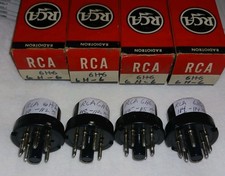 LOT OF 4 RCA 6H6 DUAL DIODE SHORTY TUBES FOR ...