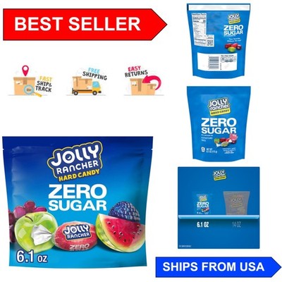 6.1oz Zero Sugar Hard Candy Assortment - Raspberry, Apple, Grape, Watermelon
