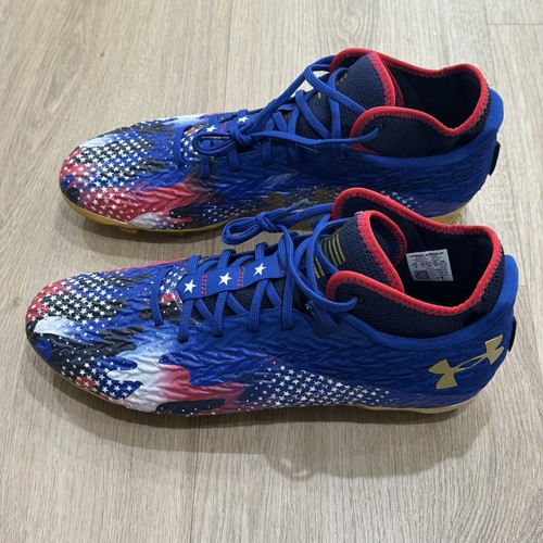 UNDER ARMOUR UA Spotlight Clone 4 MC USA Football Cleats Men's Size 9 NEW $130 - Picture 4 of 6