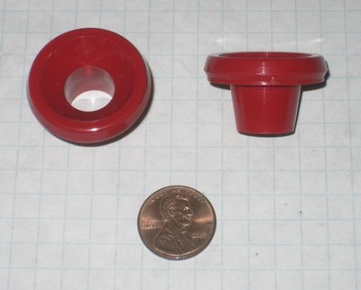 HEWI REPLACEMENT DOOR PULL BUSHING, NYLON, COUNTERSUNK, 30mm DIAM., 18mm H, RED