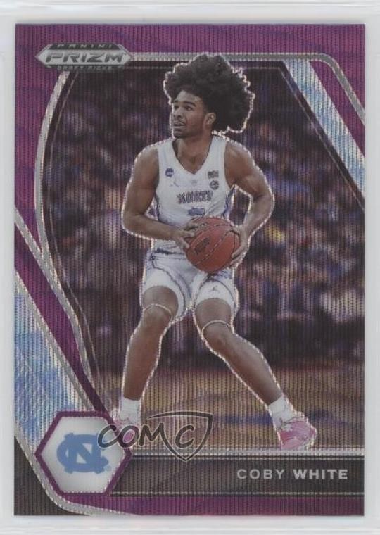 2021-22 Panini Prizm Draft Picks Purple Wave Prizm Coby White #35 3m8