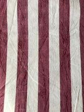 3-YARDS Red/Cream Stripe Cotton Fabric 45"