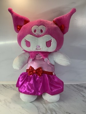 Build A Bear Kuromi Hello Kitty von Sanrio rosa Plüschbär mit Kleid toller Zustand