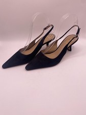 Sam Edelman Womens Bianka Black Suede Sling Pointy Toe Heel Sz 7.5