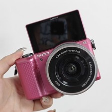 Sony Alpha a5000 Mirrorless Digital Camera 16-50mm Lens Black Complete Kit Pink