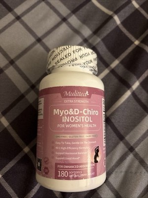 MULITTEA MYO&D-CHIRO INOSITOL 180 SOFTGELS GMO FREE GLUTEN FREE DAIRY FREE 