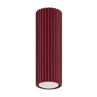 Deckenlampe Aluminium Burgund Rund Flur GU10 B:6.5 Cm Deckenleuchte Schlafzimmer