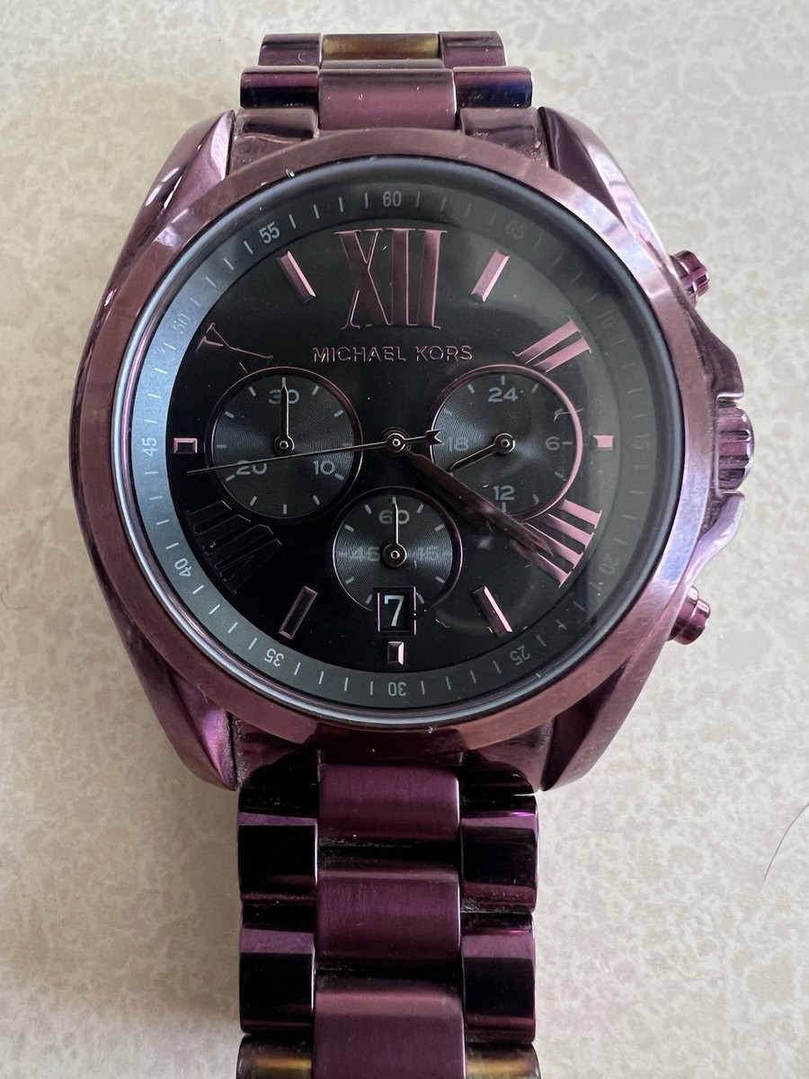 Michael Kors Bradshaw Women MK6398 Chronograph Purple Bracelet