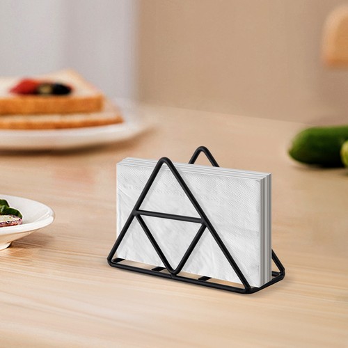 Porta Tovaglioli per Tavolo Moderno Metallo Nero Porta Tovaglioli per Cucina Pranzo - Foto 13 di 14