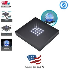 16 White- Light LED Lighted Base for Glass Art - Crystal Display, Lighted Acr...