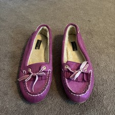 Sperry Top-Sider Women's Molly Berry Pixel Suede- Size 9M Faux Fur Lined