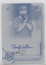 2022 Bowman Draft Chrome Pick Printing Plate Cyan 1/1 Henry Williams Auto s3g