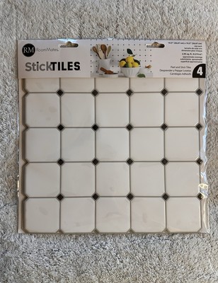 Diamond 10.5'' W x 10.5''' L PVC Peel and Stick Mosaic Tile By Room Mates NEW 
