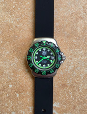 TAG Heuer 375.508 Womens Formula 1 Series Watch Black Neon Green WA1415 Rubber