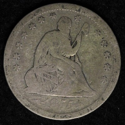 1855 Seated Liberty Silver Quarter VG E287 ROAZ
