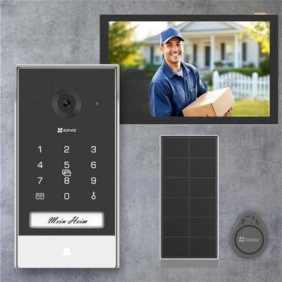 EZVIZ  EP7 WLAN-Video-Türsprechanlage mit Funk-Monitor Solar-Panel, Smart