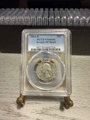 1964-D Washington Quarter-PCGS Genuine Scratch-XF Detail