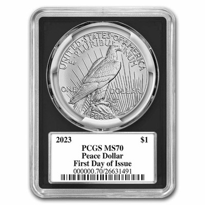2023 Silver Peace Dollar MS-70 PCGS (First Day of Issue, Black) | eBay