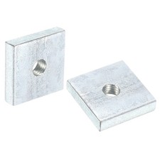 100Pcs tuercas cuadradas M5x18mmx4mm, acero al carbono zincado para rosca gruesa