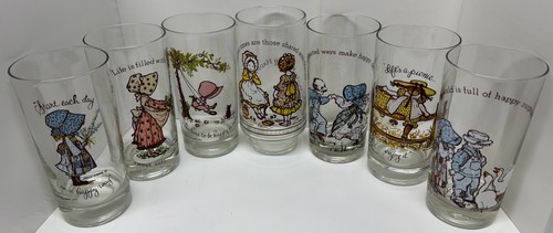 Holly Hobbie American Greetings Drinking Glasses ~ Vintage