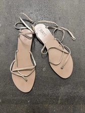 RAYE Coy Sandals Tan Beige Leather Revolve 8 $148
