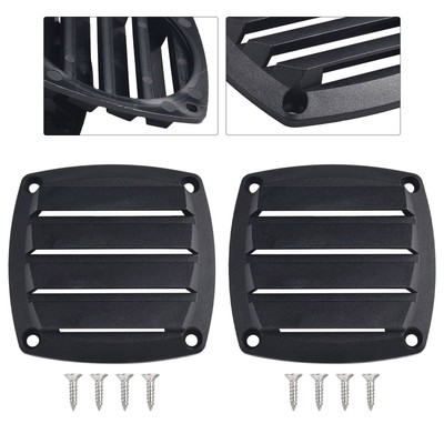 Meereslüftungsöffnungen Rumpf Schwarz Verbesserter Luftstrom 2 PCs/Set