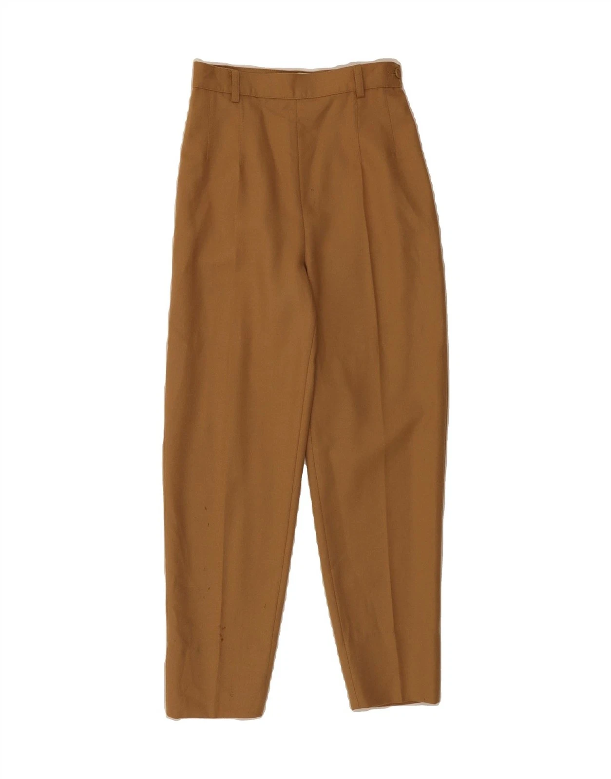 SISLEY Womens Relaxed Fit Casual Trousers W24 L24 Brown Virgin Wool BE02