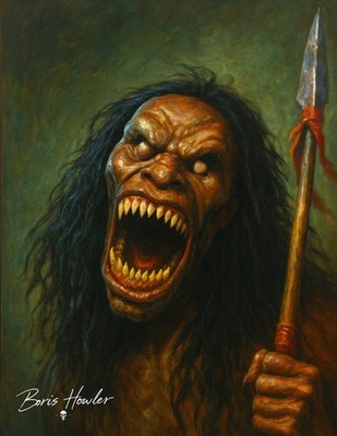 Boris Howler TRILOGY OF TERROR ZUNI DOLL  8.5X11 Art Print SIGNED