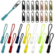 28 Piece Zipper Pull Kit - Detachable Zipper Cord Extension Fastener Metal Sl...