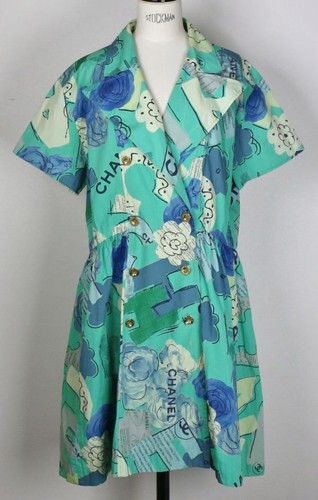 VINTAGE CHANEL Camellia Coco Shirt Dress