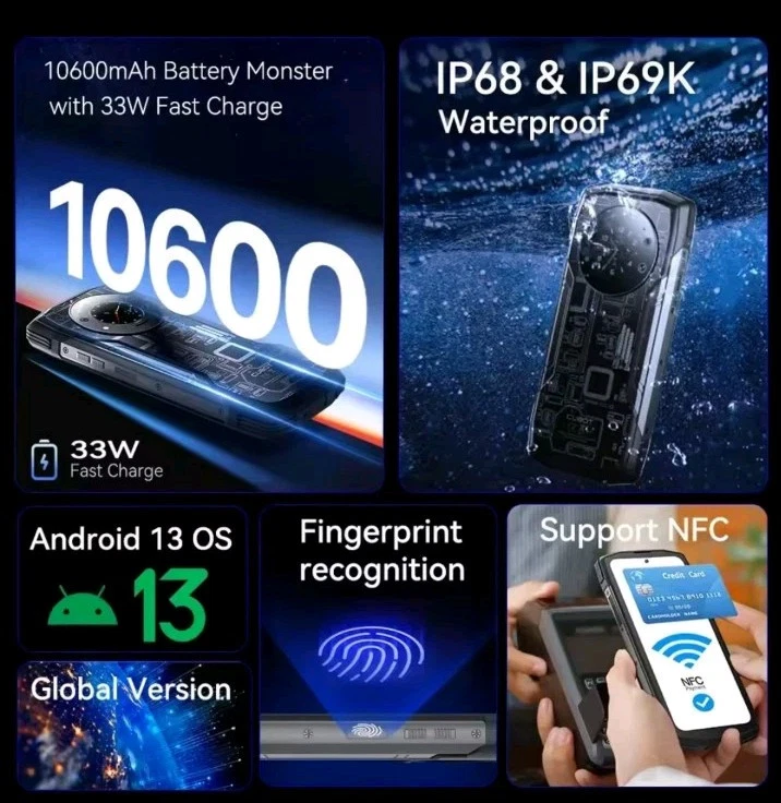 CUBOT KingKong Star 5G Rugged Phone 6.78" 24GB+256G Dual Screen 100MP/Night Visn - Bild 3 von 4