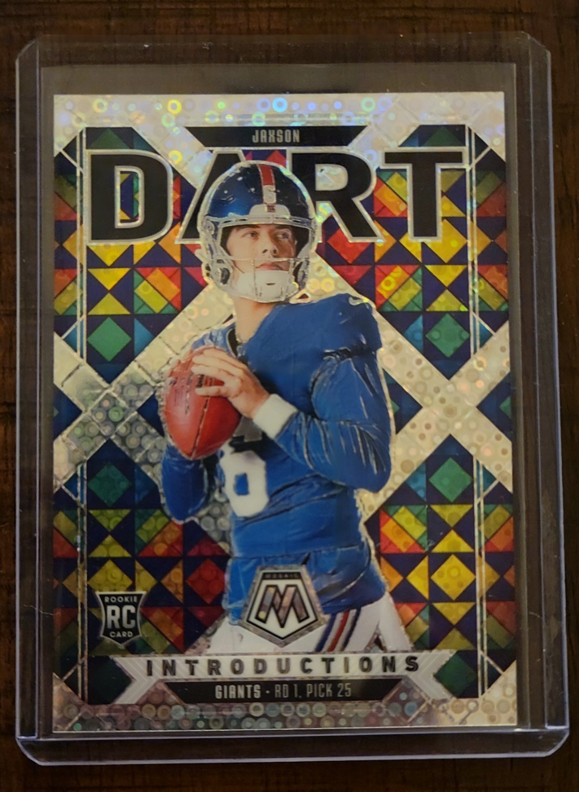2025 Panini Mosaic Introductions Jaxson Dart #2  Silver Disco Prizm Giants
