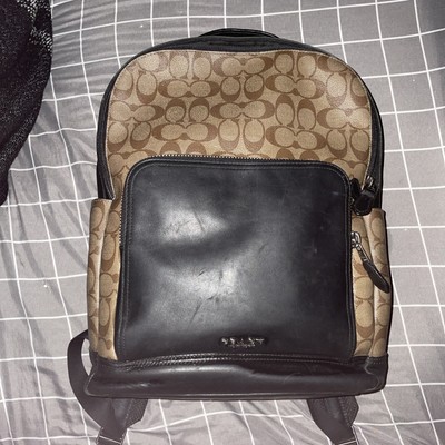 Coach Backpack Men's Graham Style Khaki And Black | eBay