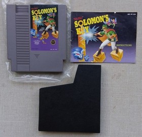 NES - LLAVE DE SOLOMON (1987): Caja Original, Cartucho y Manual