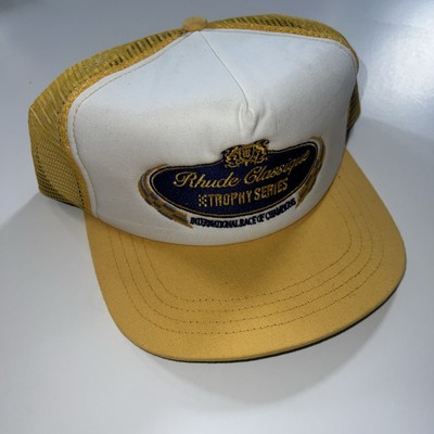 NEW Adult RHUDE Trophy Series Foam Trucker Cap Hat Yellow