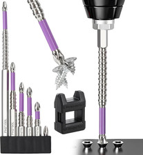 8 Stück Hochmagnetischer Schraubendreher-Bohrer-Bit-Satz, K5 Rutschfester Bitsch