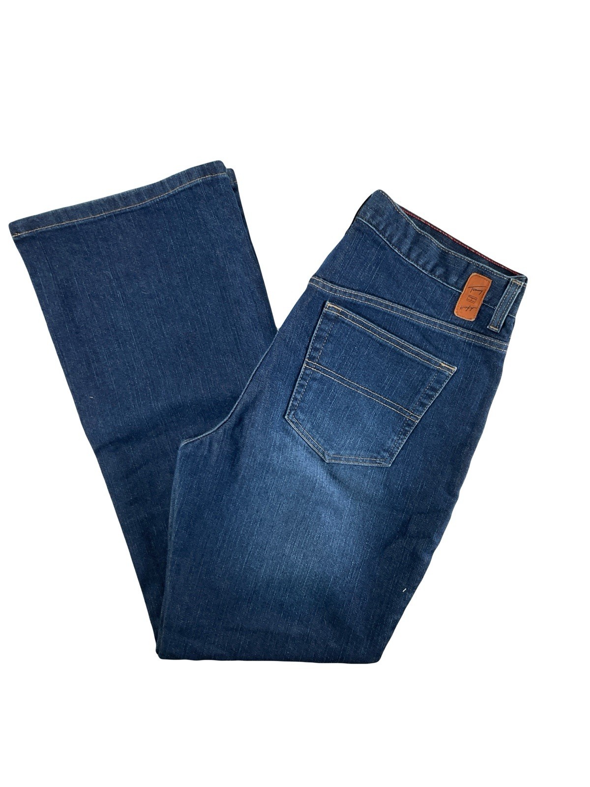 Tommy Hilfiger Bootcut Jeans High Rise Stretch Dark Wash Y2K Women's 32 x 32