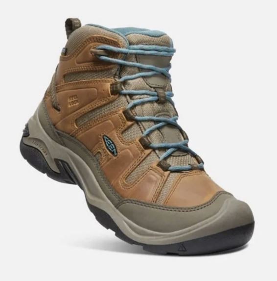 NUOVO KEEN DONNA CIRCADIA STIVALI IMPERMEABILI COCCO TOSTATO scarpe da trekking