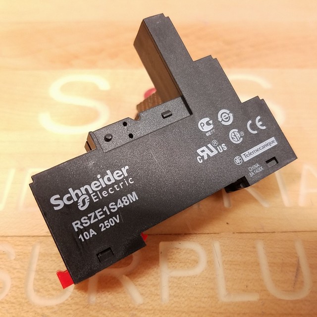 Schneider Electric RSZE1S48M Relay Socket Base 10a 250v for sale online ...