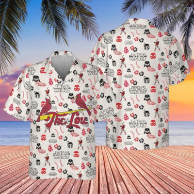 St. Louis team Cardinal hawaiian shirt, starwar theme, fan gift