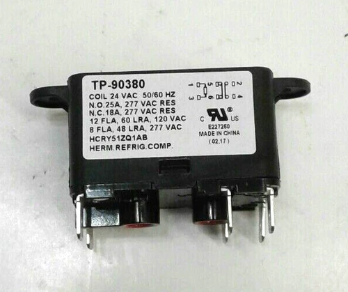 TradePro TP-90380 Relay 24VAC Coil 1-Phase 15Amp 1N.O / 1N.C 50/60Hz Qty 1