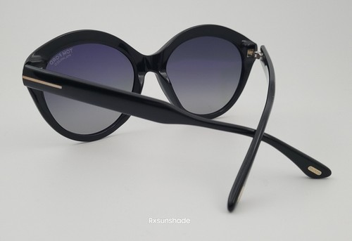 Tom Ford Sunglasses NEW TF 763 Maxine Color 01D Polarized Black Cat Eye Size 56 - Picture 6 of 6