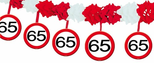 65TH BIRTHDAY TRAFFIC SIGNS THEME - PARTYWARE COMPLETE SELECTION - Picture 11 of 13